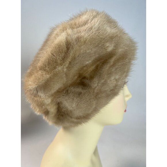 Vintage Lee Bury Dallas Beige Mink Fur Hat - Picture 7 of 16